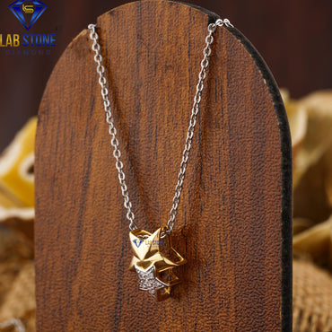 0.04 TDW Round Cut Diamond Pendant with Chai