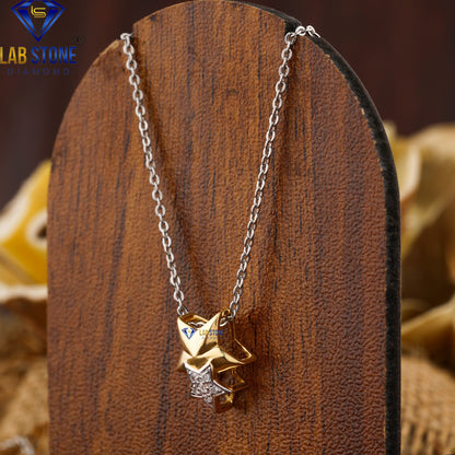 0.04 TDW Round Cut Diamond Pendant with Chai