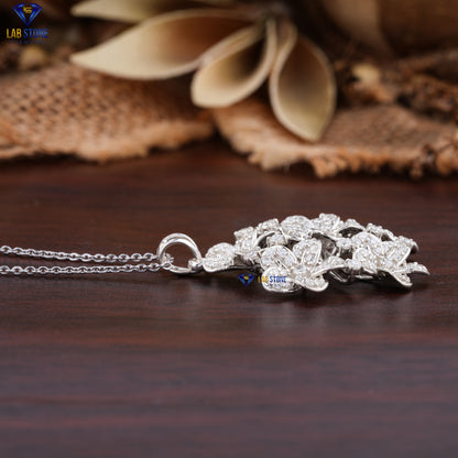 1.72 TDW Round Cut Diamond Custom Pendant with Chain