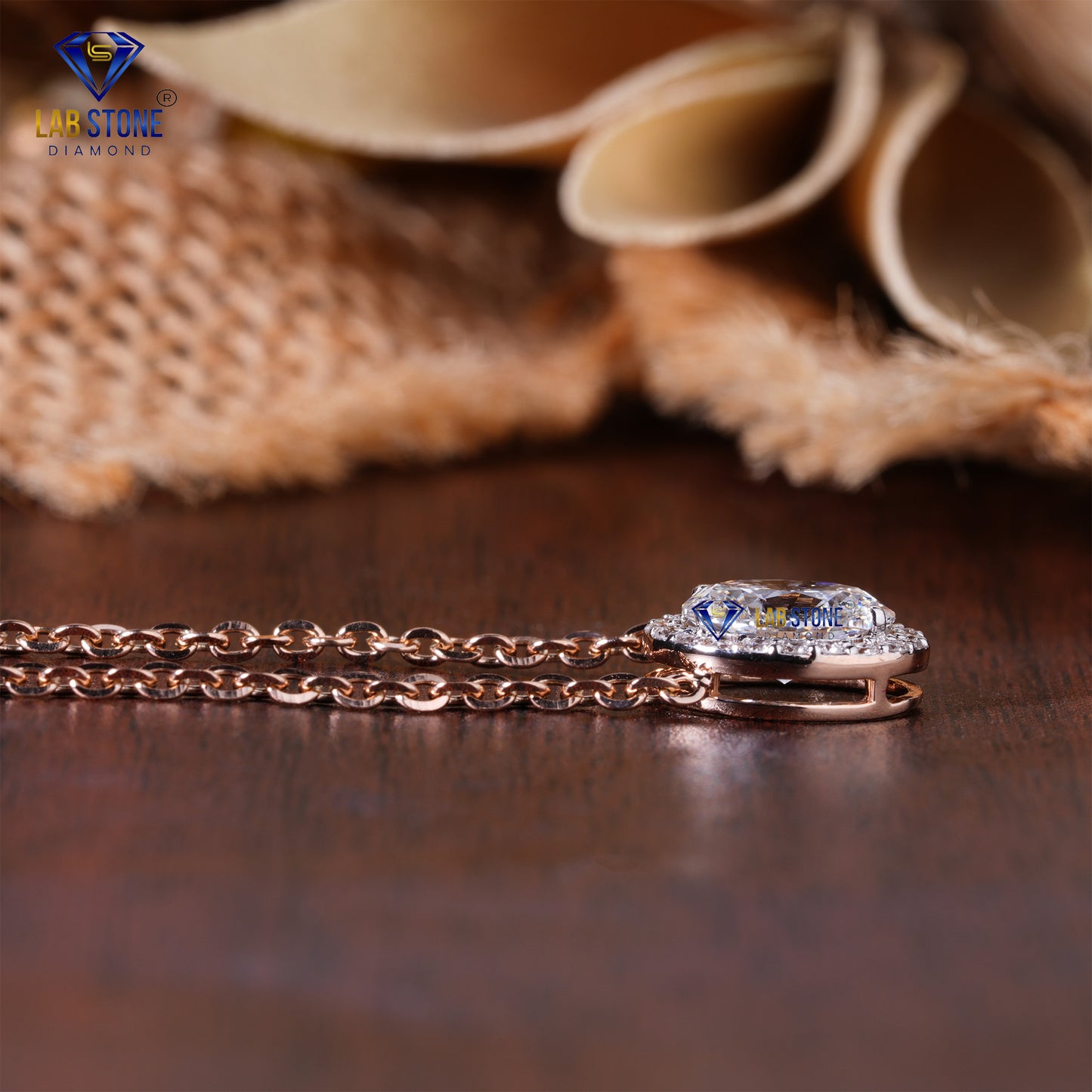 1.10 TDW Round & Oval Cut Diamond Custom Pendant with Chain