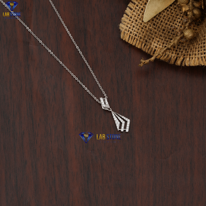 0.20 TDW Round Cut Diamond Custom Pendant with Chain