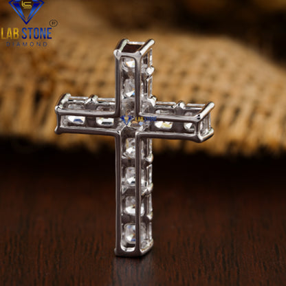 1.46 TDW Round Cut Diamond Cross Pendant