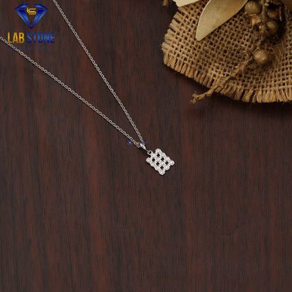 0.08 TDW Round Cut Diamond Custom Pendant with Chain