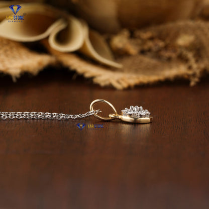 0.077 TDW Round Diamond Custom Pendant with Chain