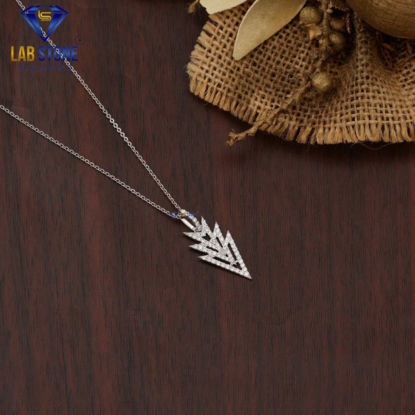 0.41 TDW Round Cut Diamond Custom Pendant with Chain