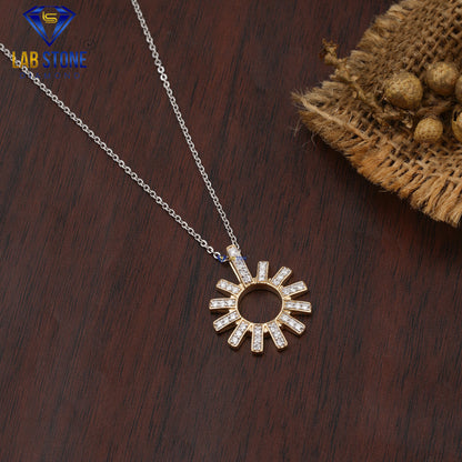 0.342 TDW Round Cut Diamond Custom Pendant with Chain