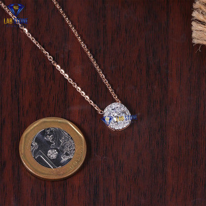 2.01 TDW Round & Cushion Cut Diamond Custom Pendant with Chain