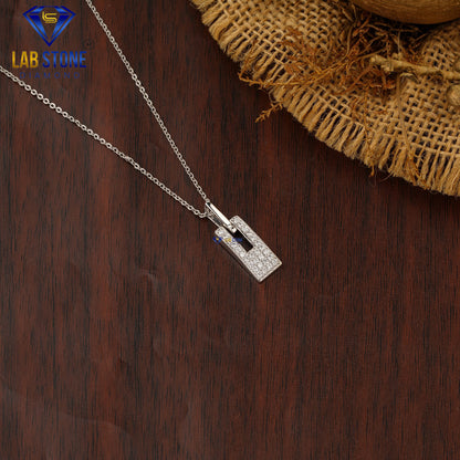 0.28 TDW Round Cut Diamond Custom Pendant with Chain
