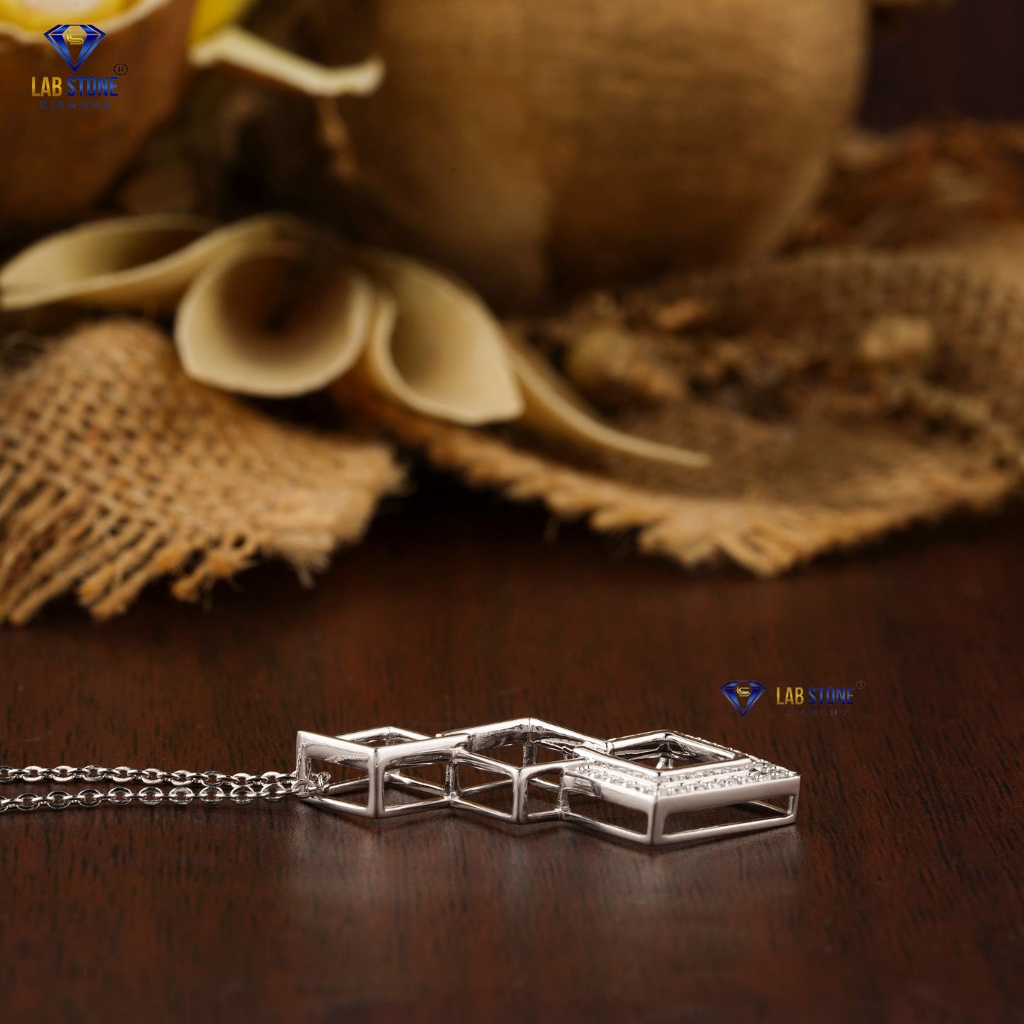 0.23 TDW Round Cut Diamond Custom Pendant with Chain