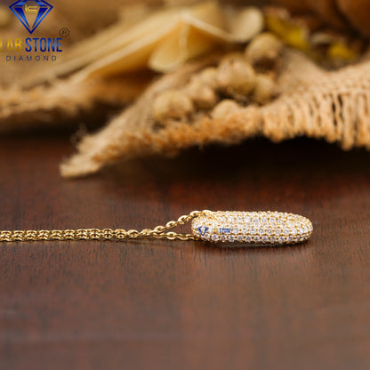 1.31 TDW Round Cut Diamond Pendant with Chain