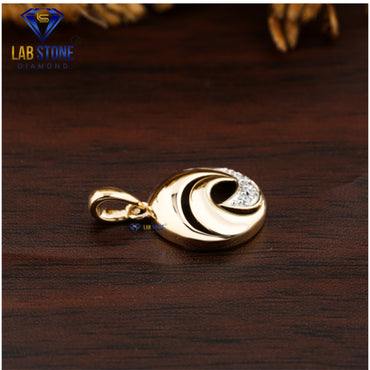 0.04 TDW Round Cut Diamond Custom Pendant