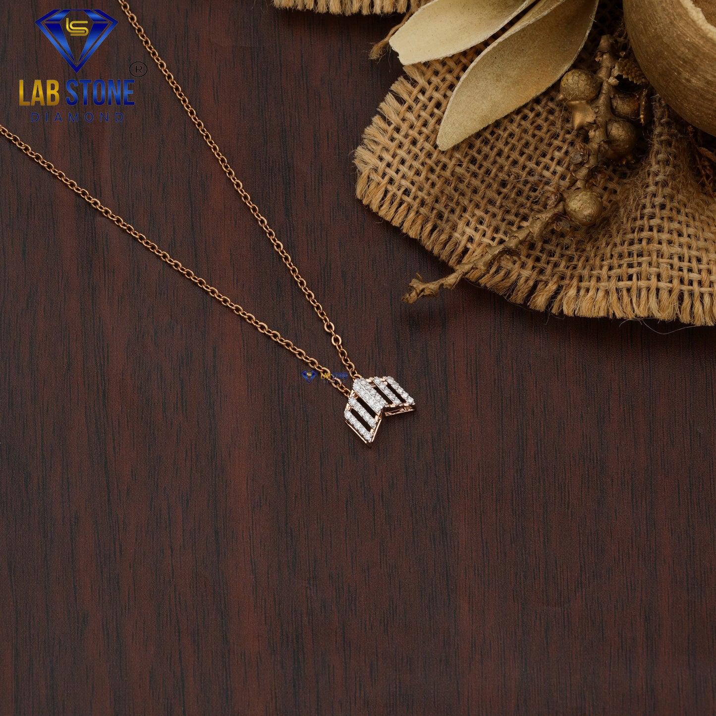 0.15 TDW Round Cut Diamond Custom Pendant with Chain