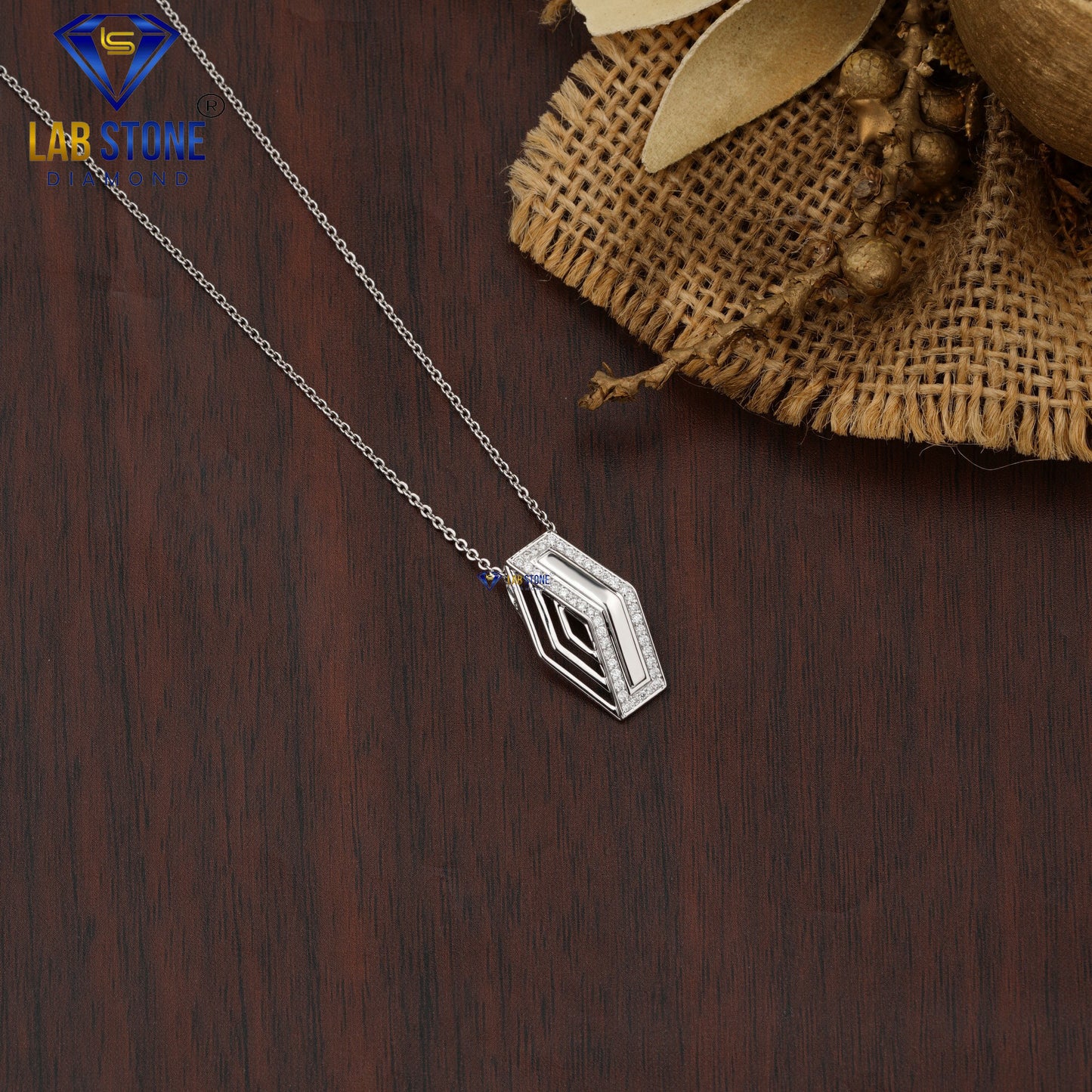0.15 TDW Round Cut Diamond Custom Pendant with Chain