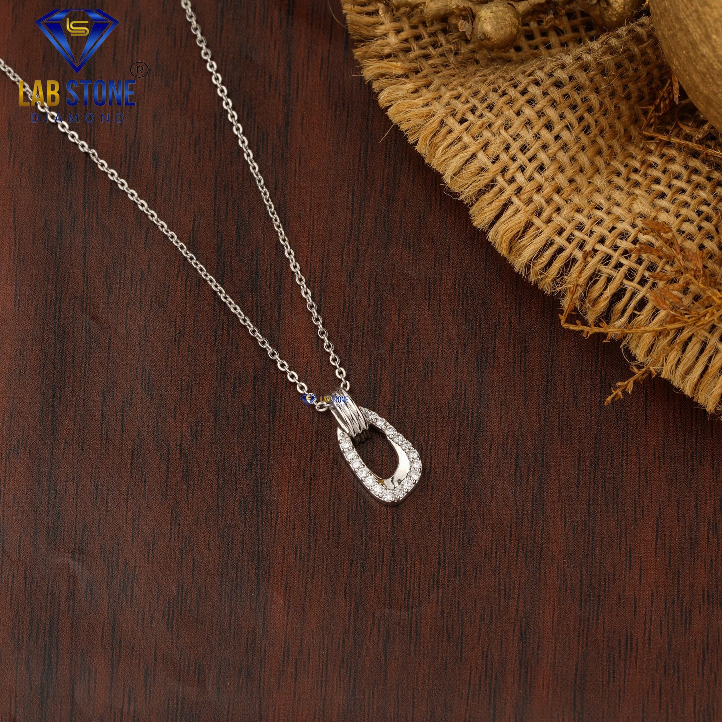 0.153 TDW Round Cut Diamond Custom Pendant with Chain