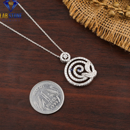 1.135 TDW Round Cut Diamond Pendant with Chain