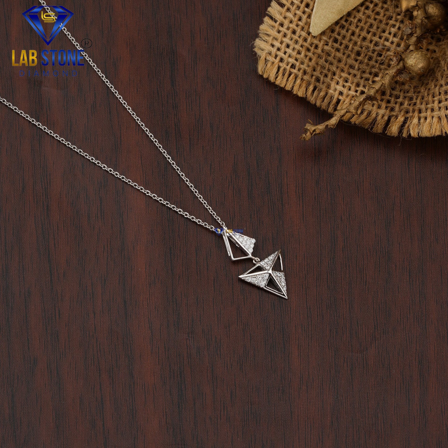 0.11 TDW Round Cut Diamond Custom Pendant with Chain