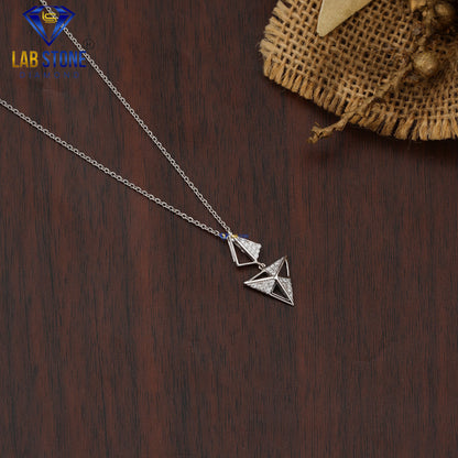 0.11 TDW Round Cut Diamond Custom Pendant with Chain