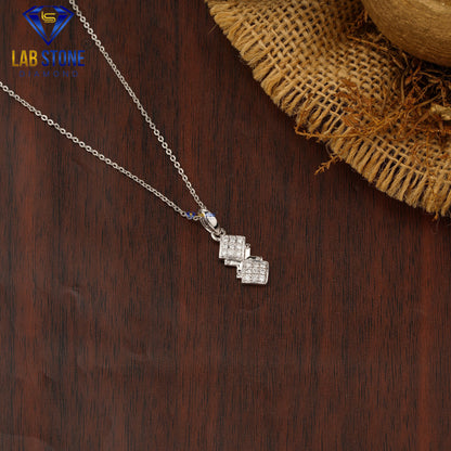 0.234 TDW Round Cut Diamond Custom Pendant with Chain