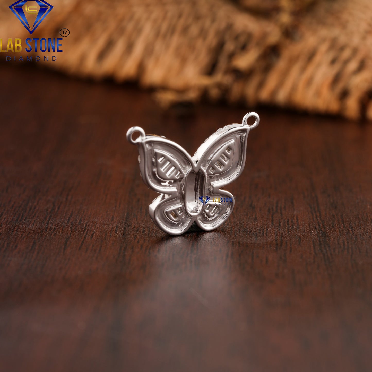 0.769 TDW Round & Baguette Cut Diamond Custom Pendant