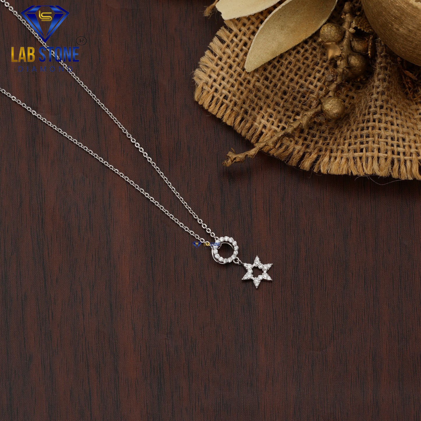 0.17 TDW Round Cut Diamond Custom Pendant with Chain