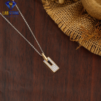 0.28 TDW Round Cut Diamond Custom Pendant with Chain