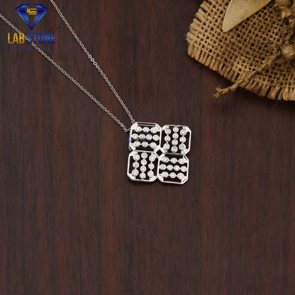 0.49 TDW Round Cut Diamond Custom Pendant with Chain