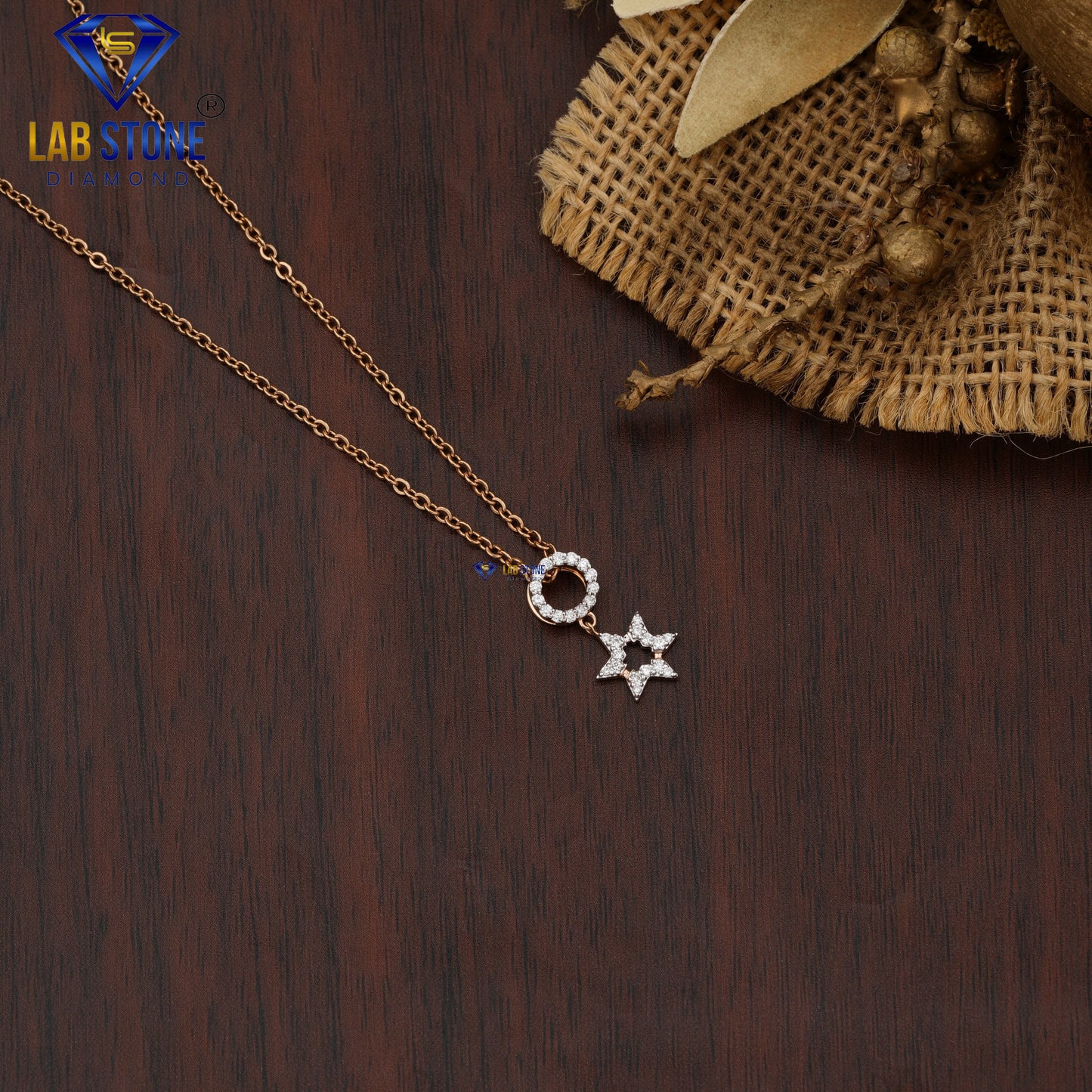 0.17 TDW Round Cut Diamond Custom Pendant with Chain