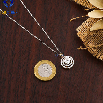 1.45 TDW Round Cut Diamond Pendant with Chain