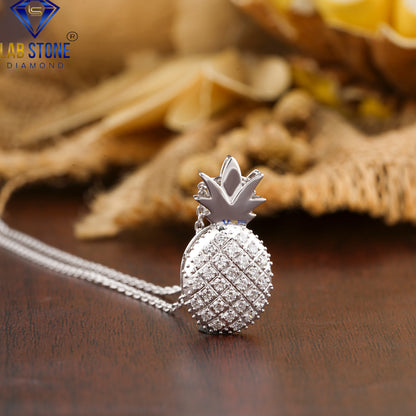 0.43 TDW Round Cut Diamond Pendant with Chain