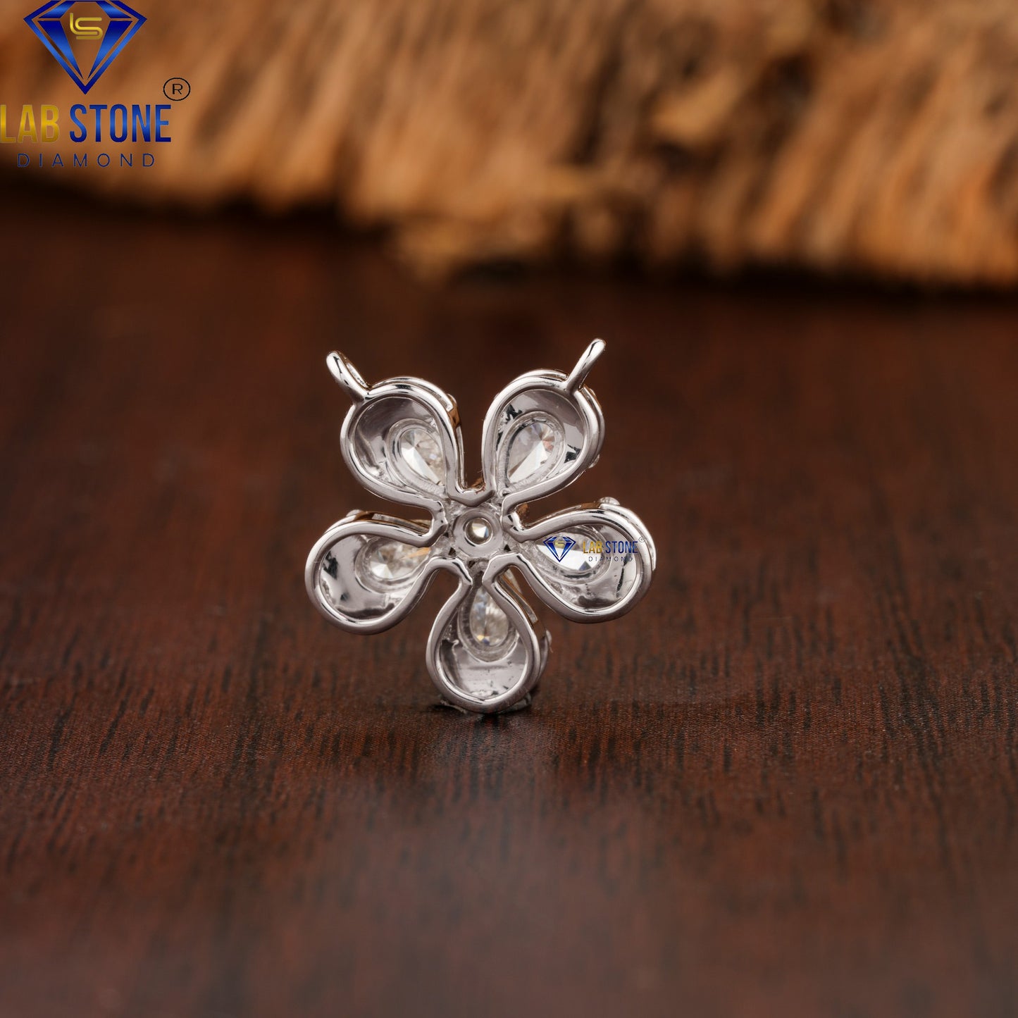 0.70 TDW Round & Pear Cut Diamond Custom Pendant