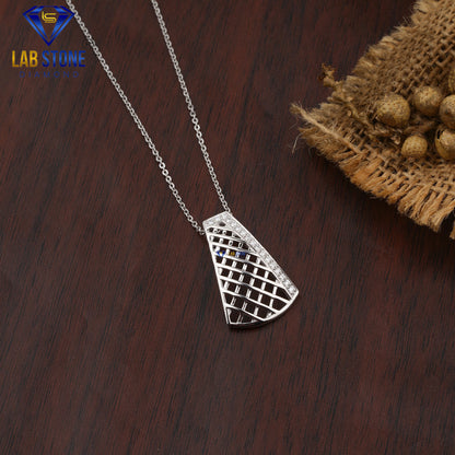 0.204 TDW Round Cut Diamond Custom Pendant With Chain