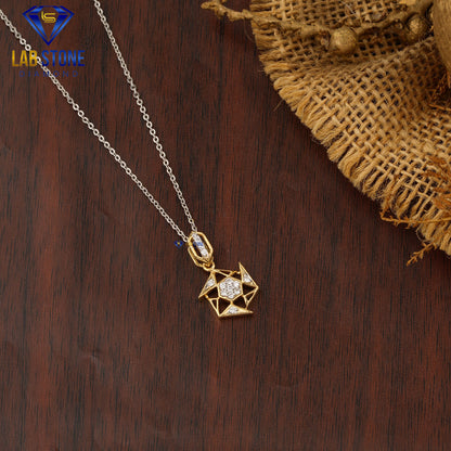 0.134 TDW Round Cut Diamond Custom Pendant with Chain