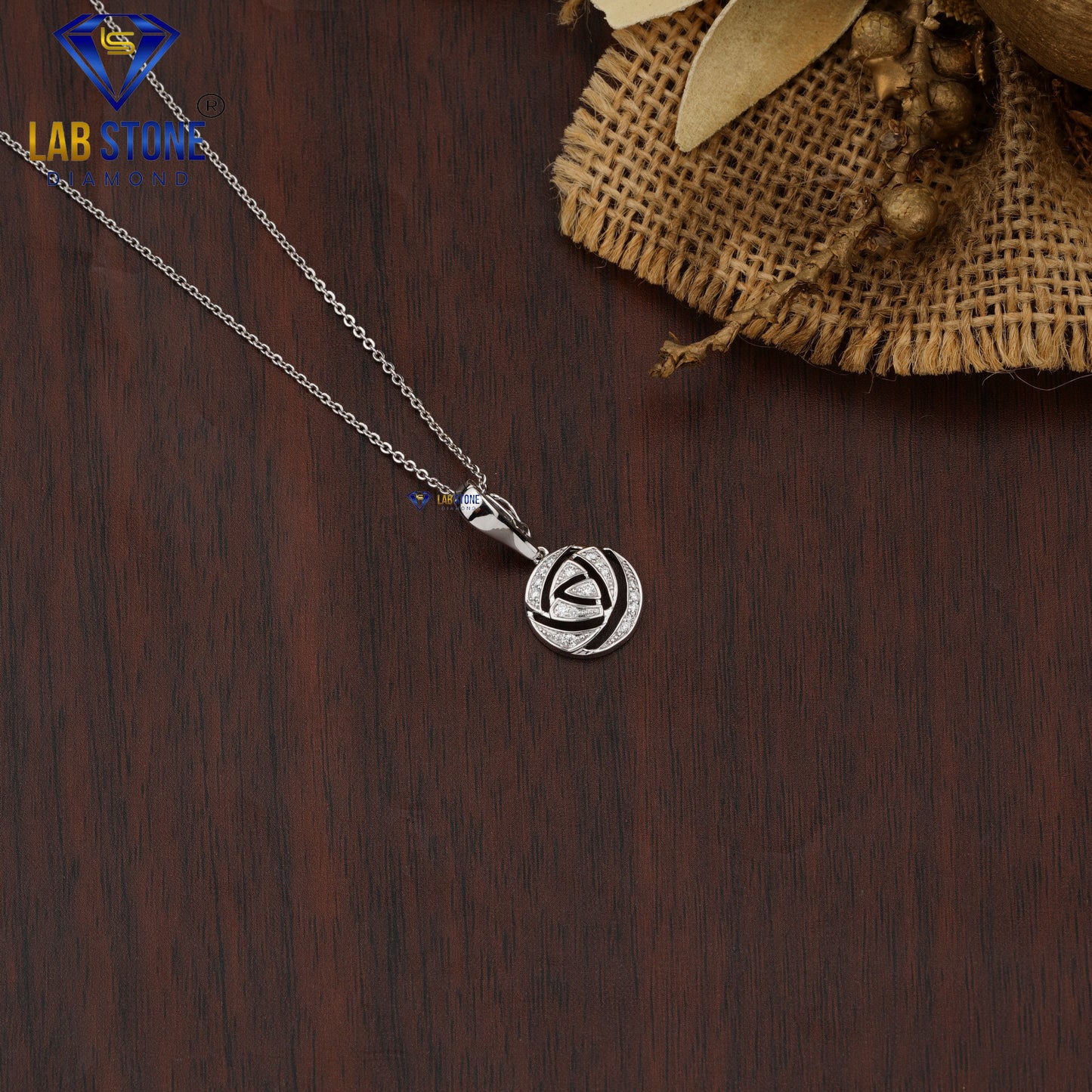 0.12 TDW Round Cut Diamond Custom Pendant with Chain