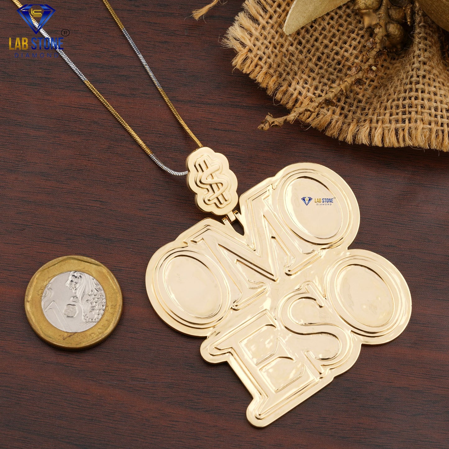 Gold Pendant with Chain