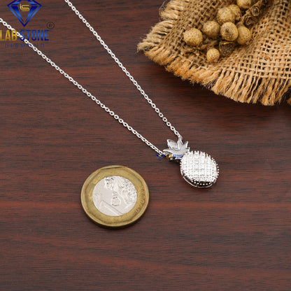 0.43 TDW Round Cut Diamond Pendant with Chain