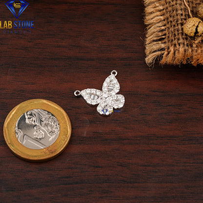 0.769 TDW Round & Baguette Cut Diamond Custom Pendant