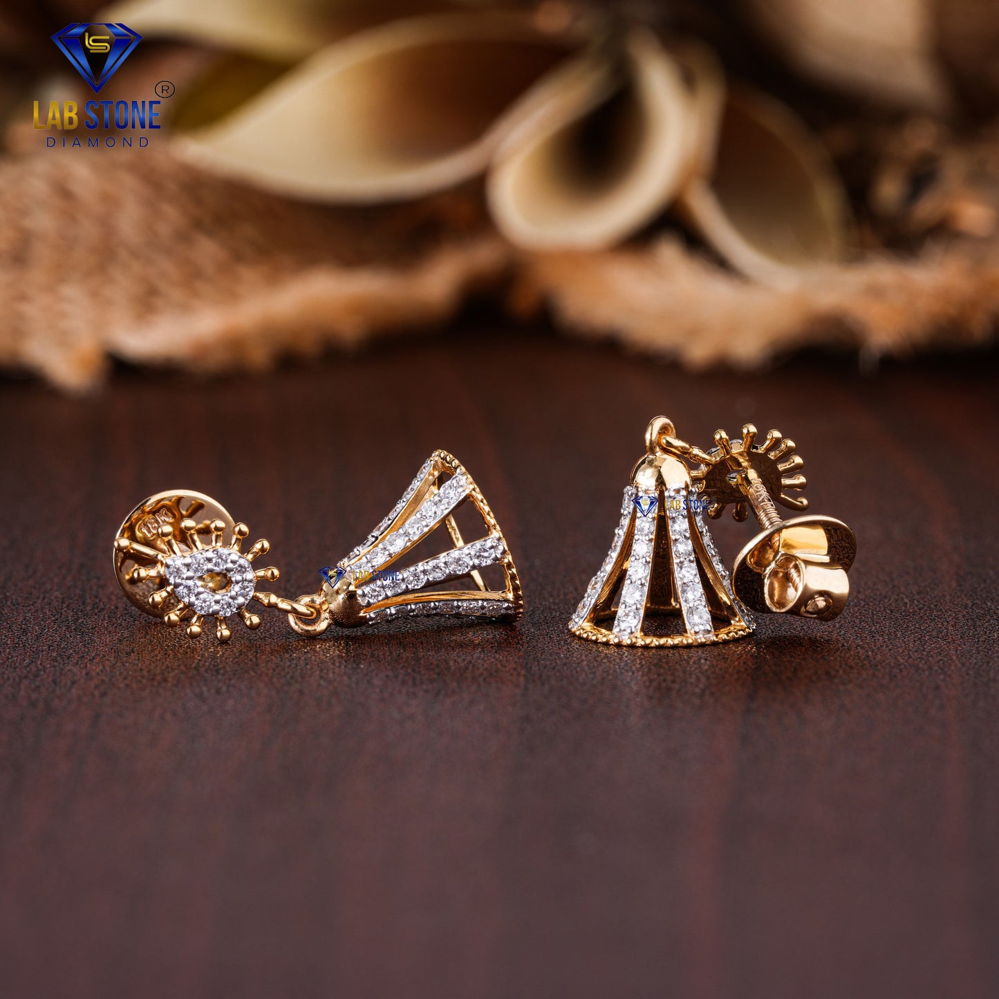 0.38 TDW Round Cut Diamond Drop & Dangle Earring