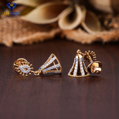 0.38 TDW Round Cut Diamond Drop & Dangle Earring