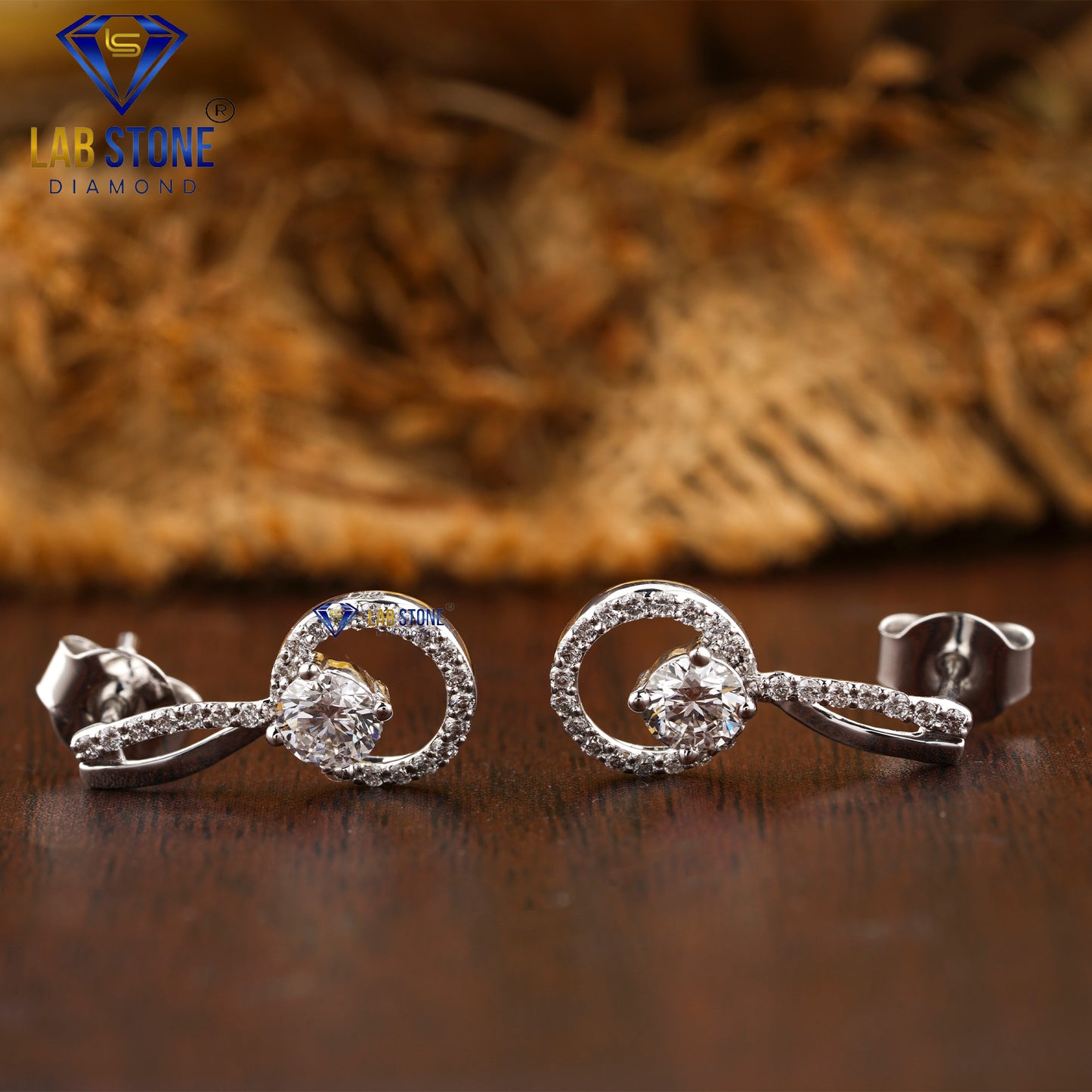 0.80 TDW Round Cut Diamond Drop & Dangle Earring