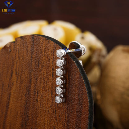 0.70 TDW Round Cut Diamond Drop & Dangle Earring