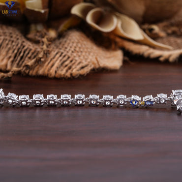 5.81 TDW Pear & Round Cut Diamond Drop & Dangle Earring