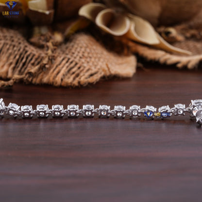 5.81 TDW Pear & Round Cut Diamond Drop & Dangle Earring