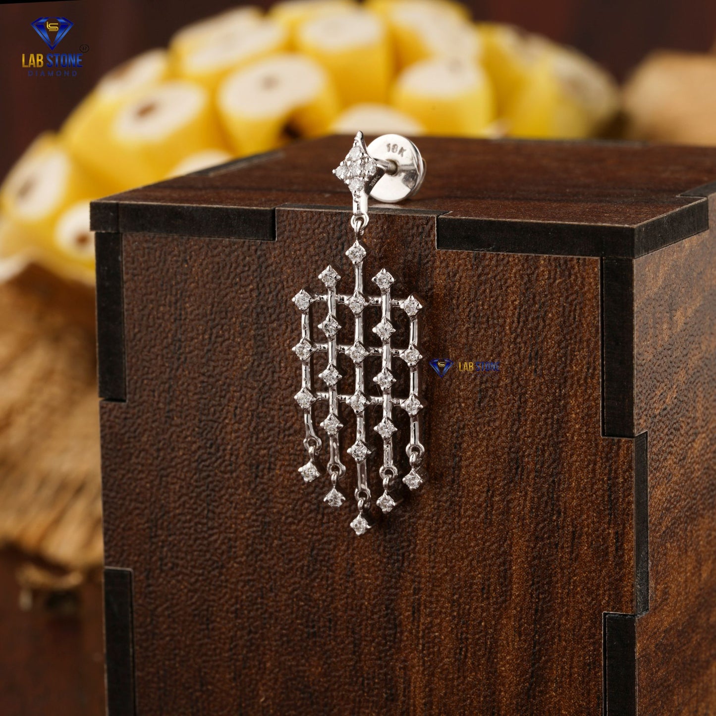 0.558 TDW Round Cut Diamond Drop & Dangle Earring