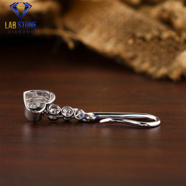 0.69 TDW Round, Princess & Baguette Cut Diamond Drop & Dangle Earrings