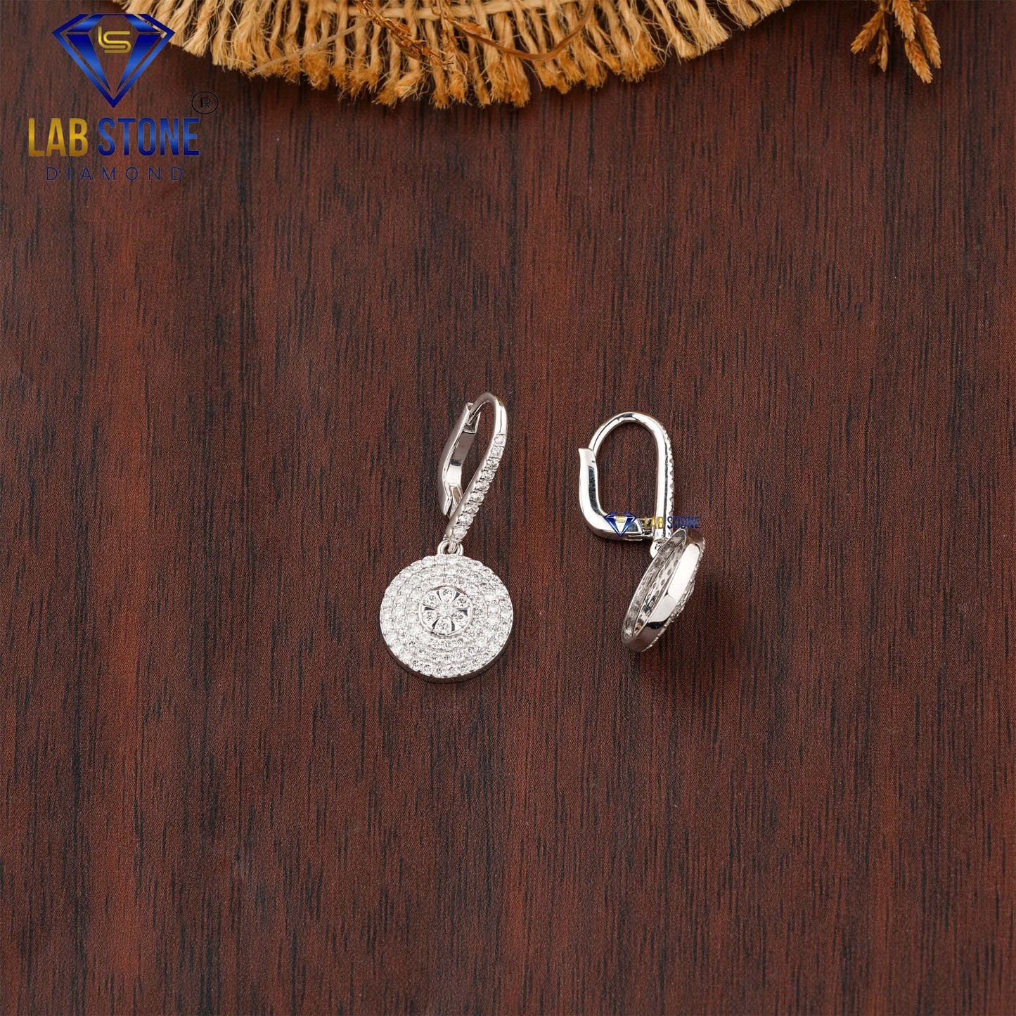 0.74 TDW Round Cut Diamond Drop & Dangle Earring