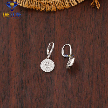0.74 TDW Round Cut Diamond Drop & Dangle Earring