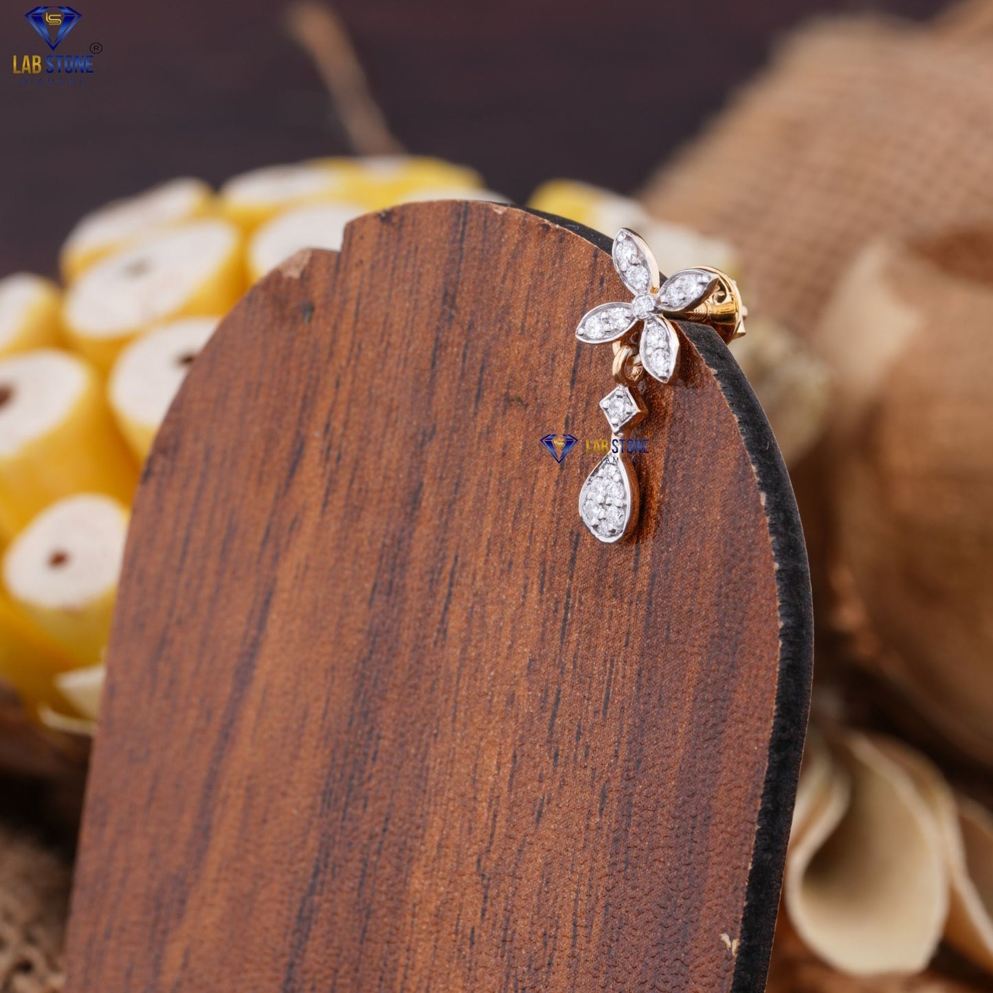 0.223 TDW Round Cut Diamond Drop & Dangle Earring