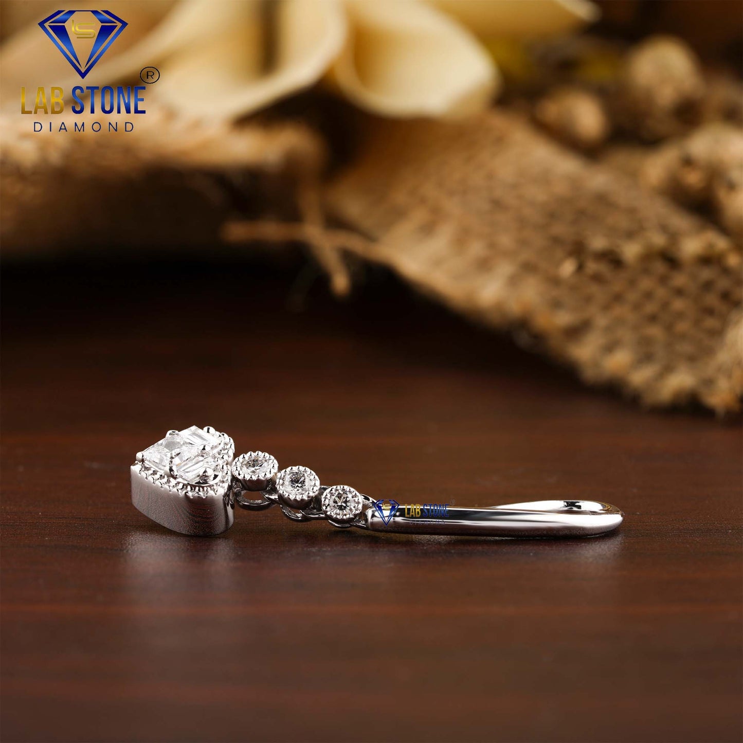 0.69 TDW Round, Princess & Baguette Cut Diamond Drop & Dangle Earrings