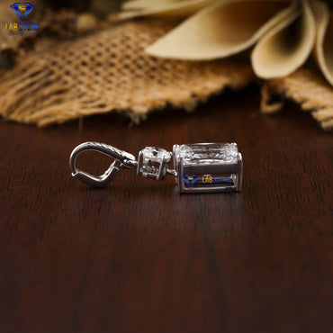 8.86 TDW Radiant & Round Cut Diamond Drop & Dangle Earrings