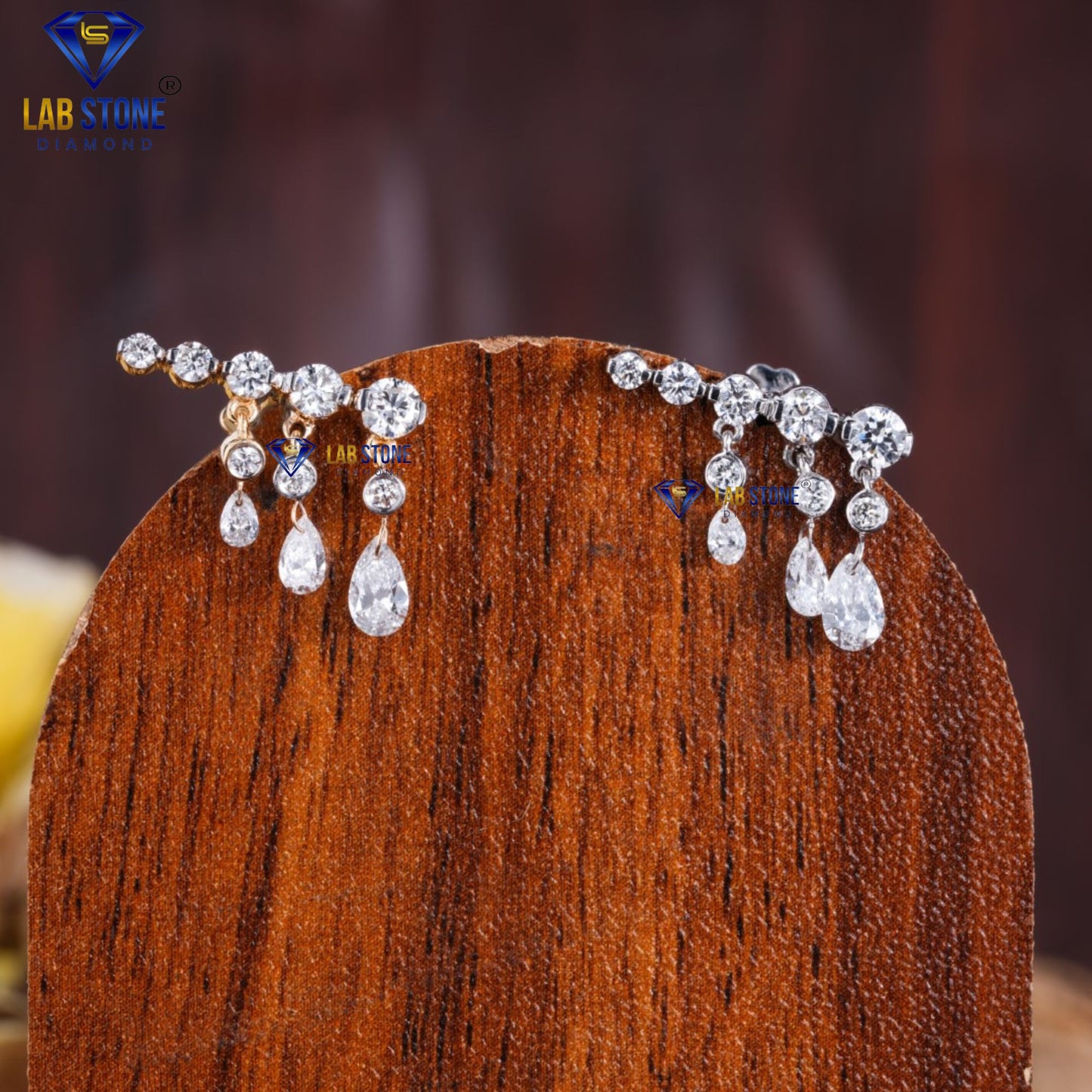 1.17 TDW Pear & Round Cut Diamond  Piercing